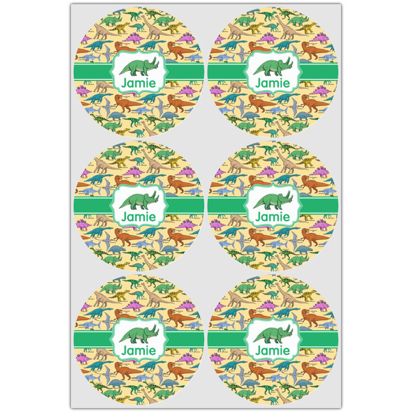 Dinosaurs Icing Circle - Large - Set of 6