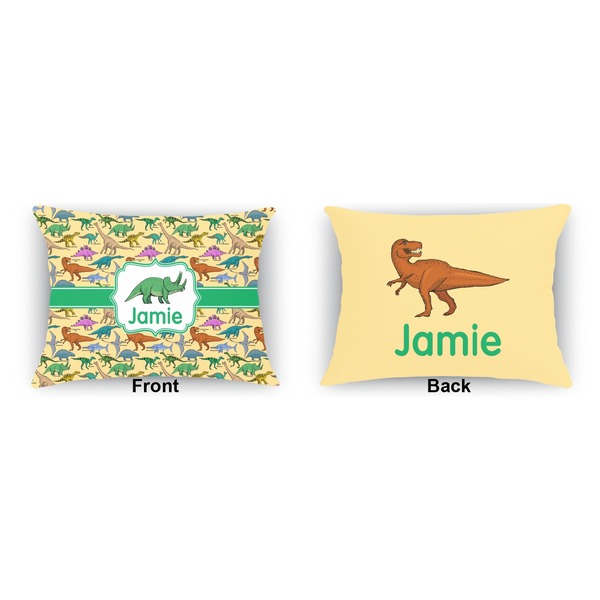 Dinosaurs  Indoor Rectangular Burlap Pillow (Front and Back)