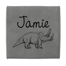 Dinosaurs Jewelry Gift Box - Engraved Leather Lid (Personalized)