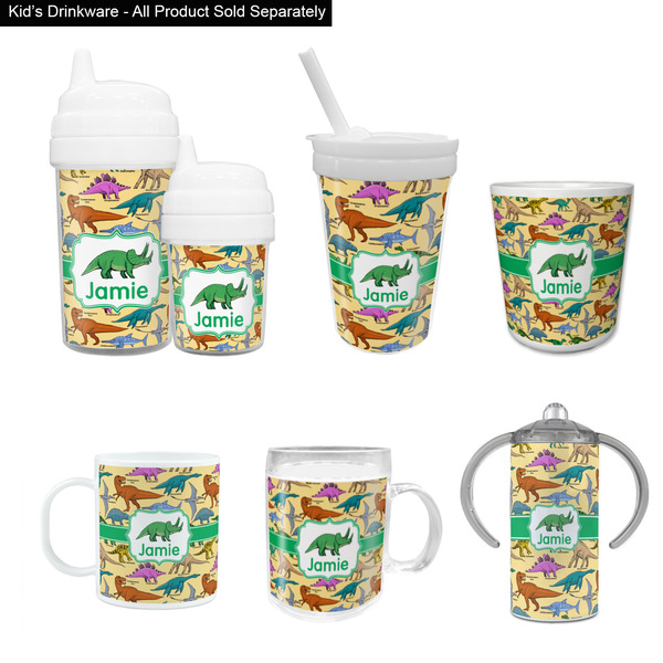 Dinosaurs Kid's Drinkware - Customized & Personalized