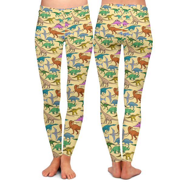 Dinosaurs Ladies Leggings - Front and Back