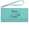 Dinosaurs Ladies Wallet - Leather - Teal - Front View