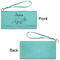 Dinosaurs Ladies Wallets - Faux Leather - Teal - Front & Back View