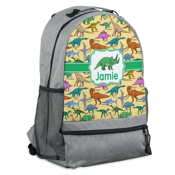 Custom Dinosaurs Backpack - Grey (Personalized)