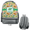 Dinosaurs Large Backpack - Gray - Front & Back View