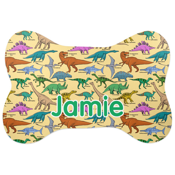 Custom Dinosaurs Bone Shaped Dog Food Mat (Personalized)