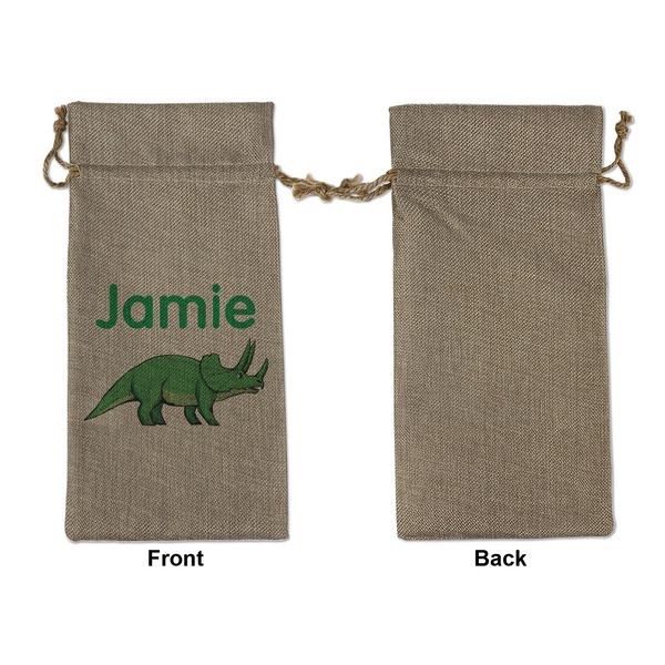 Dinosaurs Large Burlap Gift Bags - Front Approval