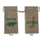 Dinosaurs Large Burlap Gift Bag - Front & Back (Personalized)