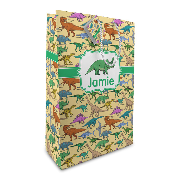 Custom Dinosaurs Large Gift Bag (Personalized)
