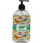 Dinosaurs Plastic Soap / Lotion Dispenser (16 oz - Large - Black) (Personalized)