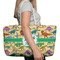 Dinosaurs Large Rope Tote Bag - In Context View