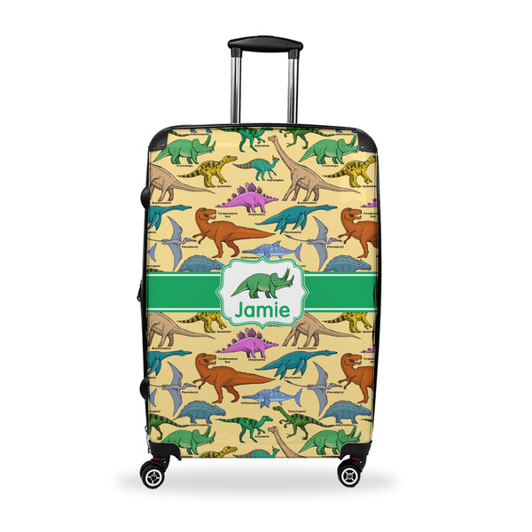 Custom Dinosaurs Suitcase - 28" Large - Checked w/ Name or Text