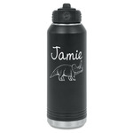 Dinosaurs Water Bottle - Laser Engraved - Front (Personalized)