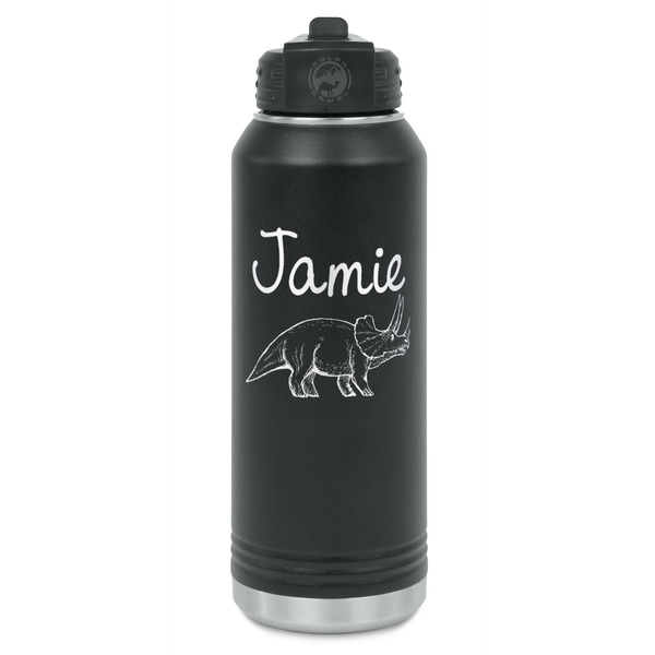 Custom Dinosaurs Water Bottle - Laser Engraved - Front (Personalized)