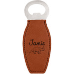 Dinosaurs Leatherette Bottle Opener - Double Sided (Personalized)