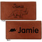 Dinosaurs Leather Checkbook Holder Front and Back