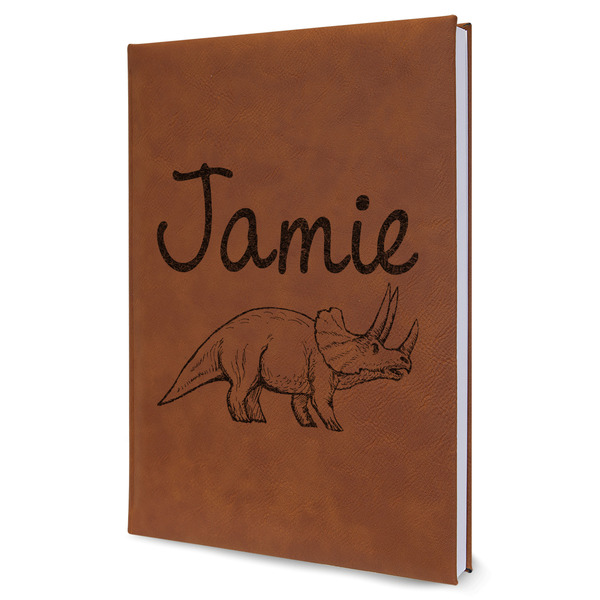 Custom Dinosaurs Leatherette Journal - Large - Single Sided (Personalized)