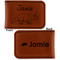 Dinosaurs Leatherette Magnetic Money Clip - Front and Back