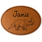Dinosaurs Faux Leather Iron On Patch - Oval (Personalized)