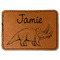 Dinosaurs Faux Leather Iron On Patch - Rectangle (Personalized)