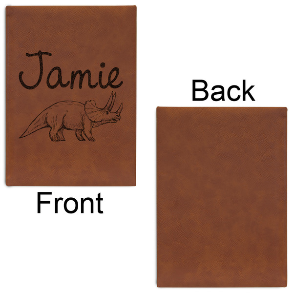 Dinosaurs Leatherette Sketchbooks - Large - Single Sided - Front & Back View