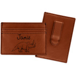 Dinosaurs Leatherette Wallet with Money Clip (Personalized)