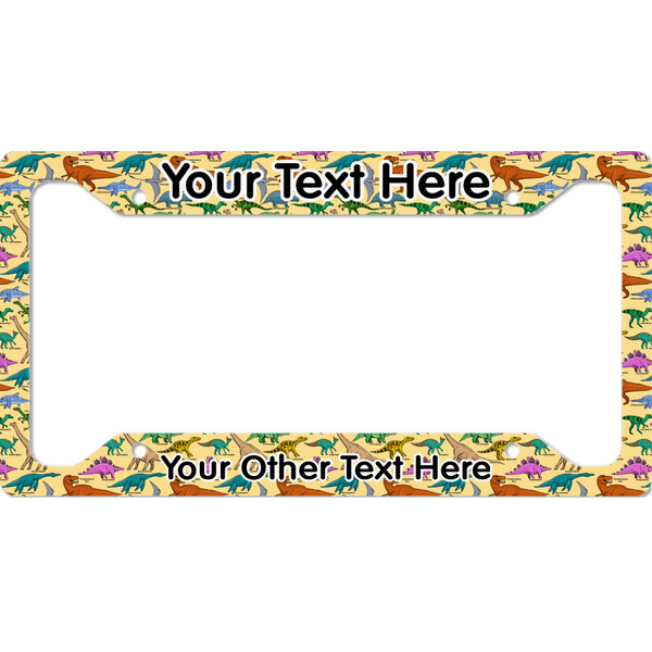 Custom Dinosaurs License Plate Frame (Personalized)