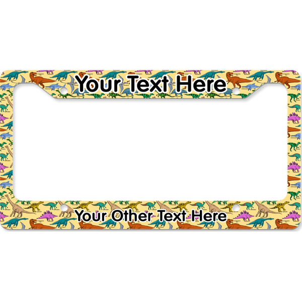 Custom Dinosaurs License Plate Frame - Style B (Personalized)