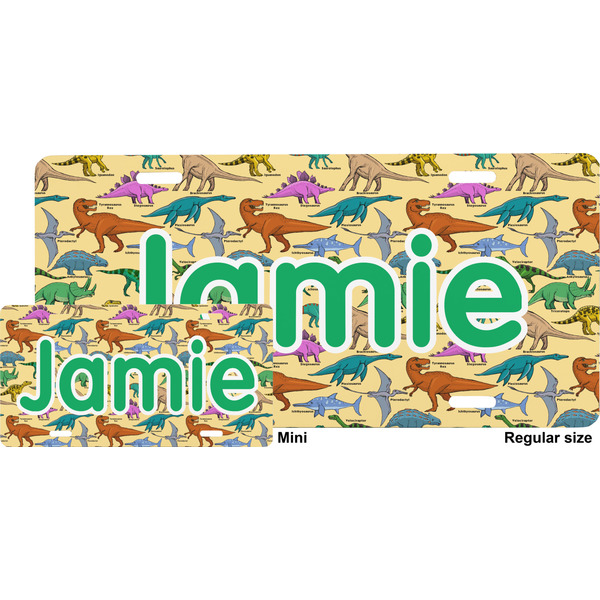 Dinosaurs License Plate (Sizes)