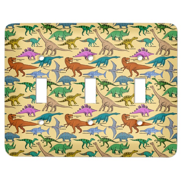 Custom Dinosaurs Light Switch Cover (3 Toggle Plate)