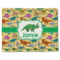Dinosaurs Single-Sided Linen Placemat - Single w/ Name or Text