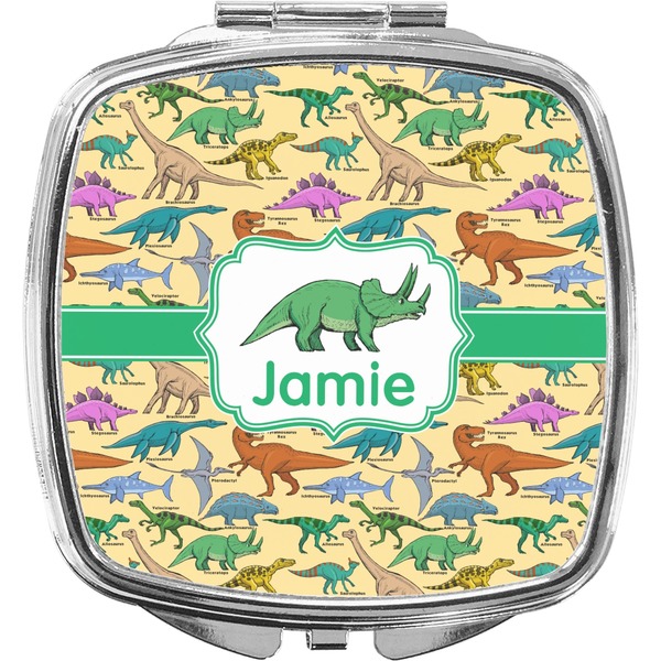 Custom Dinosaurs Compact Makeup Mirror (Personalized)