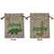 Dinosaurs Medium Burlap Gift Bag - Front & Back (Personalized)