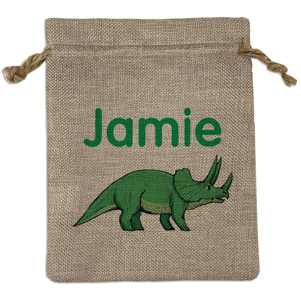 Custom Dinosaurs Burlap Gift Bag (Personalized)