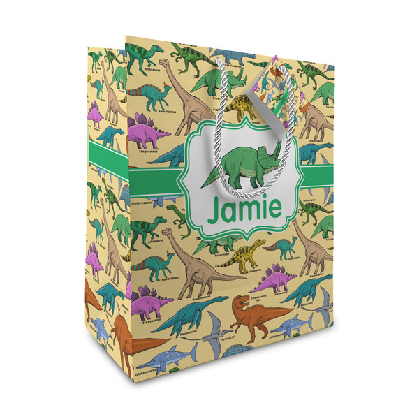 Custom Dinosaurs Medium Gift Bag (Personalized)