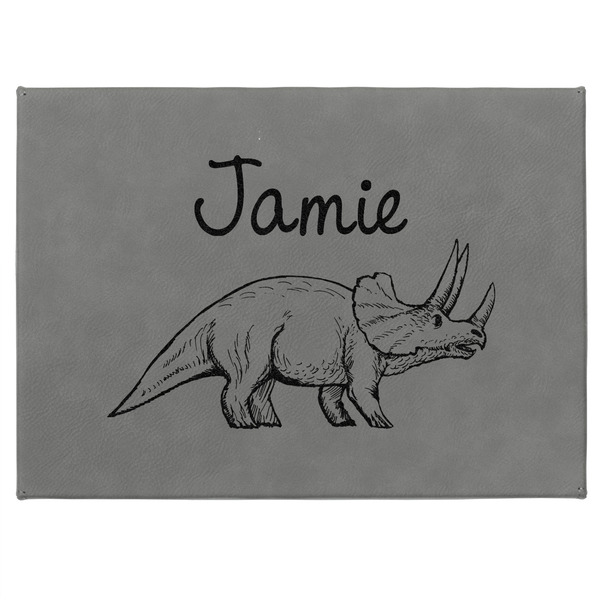 Dinosaurs Medium Gift Box with Engraved Leather Lid - Approval