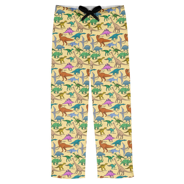 Custom Dinosaurs Mens Pajama Pants - XS