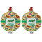 Dinosaurs Metal Ball Ornament - Front and Back