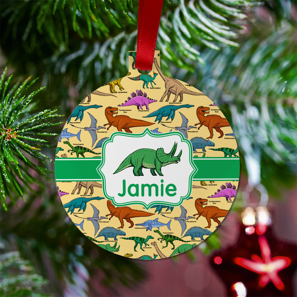 Dinosaurs Metal Ball Ornament - Lifestyle