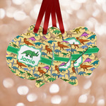 Dinosaurs Metal Ornaments - Double Sided w/ Name or Text