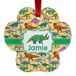 Dinosaurs Metal Paw Ornament - Double Sided w/ Name or Text