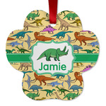 Dinosaurs Metal Paw Ornament - Double Sided w/ Name or Text