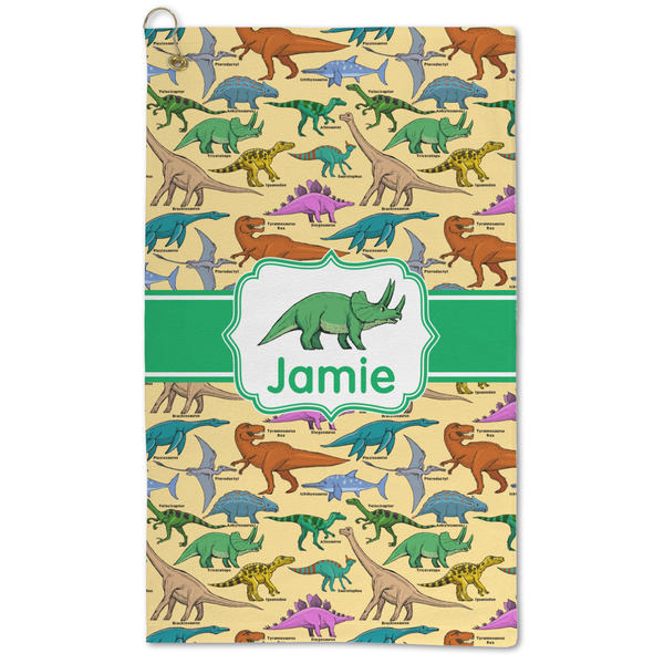 Custom Dinosaurs Microfiber Golf Towel (Personalized)