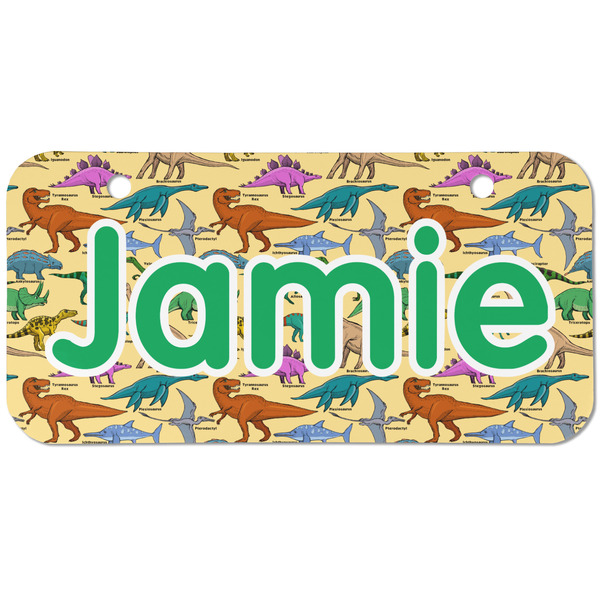 Custom Dinosaurs Mini/Bicycle License Plate (2 Holes) (Personalized)