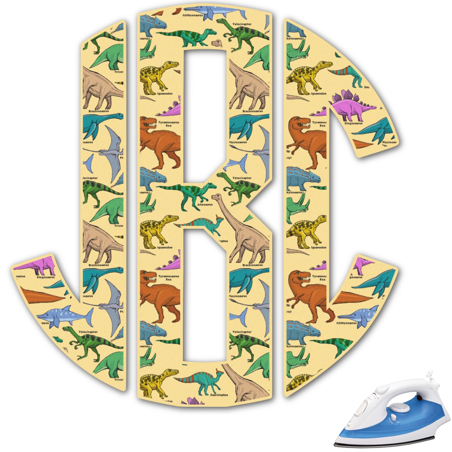 Dinosaurs Monogram Iron On Transfer (Personalized) YouCustomizeIt