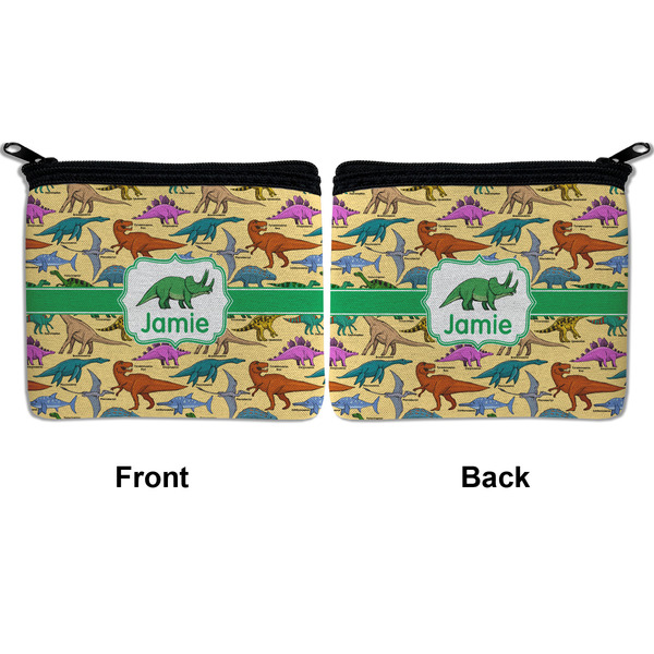 Dinosaurs Neoprene Coin Purse - Front & Back (APPROVAL)