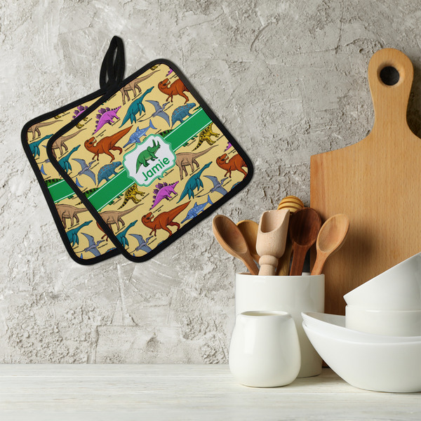 Dinosaurs Neoprene Pot Holder - Set of 2  LIFESTYLE
