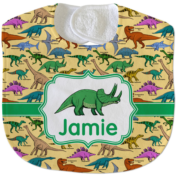 Dinosaurs New Baby Bib - Closed and Folded
