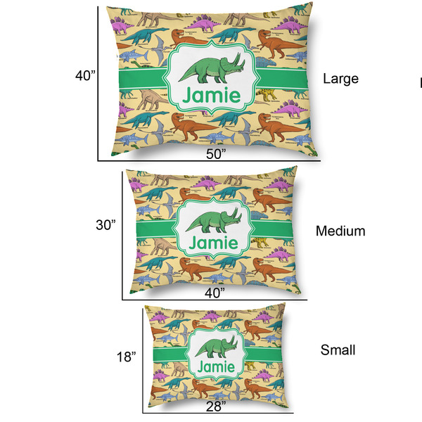 Dinosaurs Outdoor Dog Beds - SIZE CHART