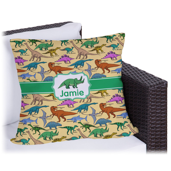 Custom Dinosaurs Outdoor Pillow - 16" (Personalized)